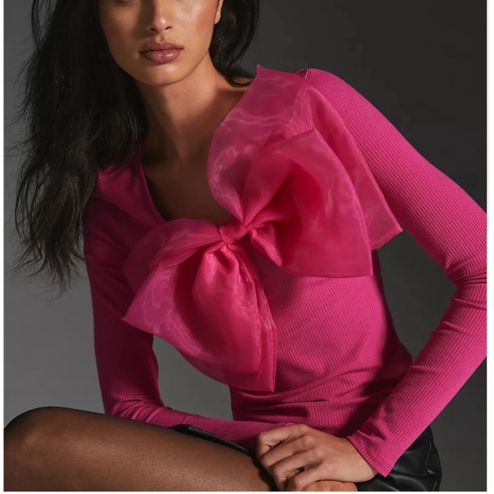 Sunday in Brooklyn pink Bow top